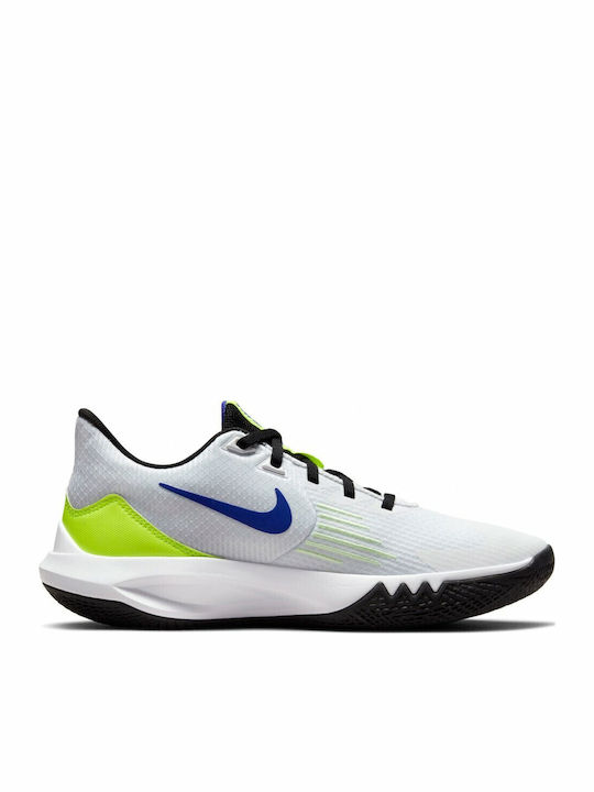 Precision 5 Low Basketball Shoes White / Black / Barely Volt / Volt