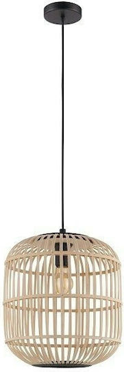 Eglo Bordesley Lustră Negru Boem cu frânghie pentru Dulie E27 21x110x110cm.