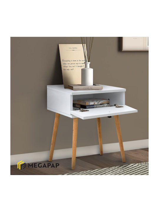 Pauline Wooden Bedside Table 45x35x61cm