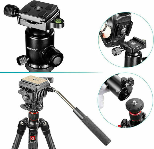 Neewer Neewer Photography & Video Monopod Made of Carbon Fiber with Simple Sole with Hydraulic Head and 12kg Maximum Load