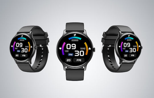 Colmi I10 Stainless Steel 44mm Smartwatch with Heart Rate Monitor (Black)