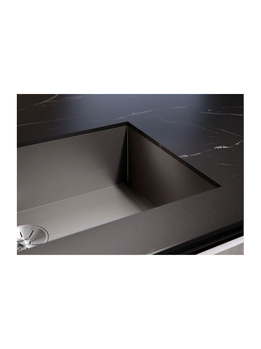 Blanco Zerox 700-U Υποκαθήμενος Νεροχύτης Inox Σατινέ Μ74xΠ44cm Dark Steel