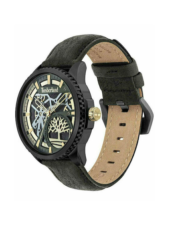 Timberland Colchester Watch Battery with Black Leather Strap