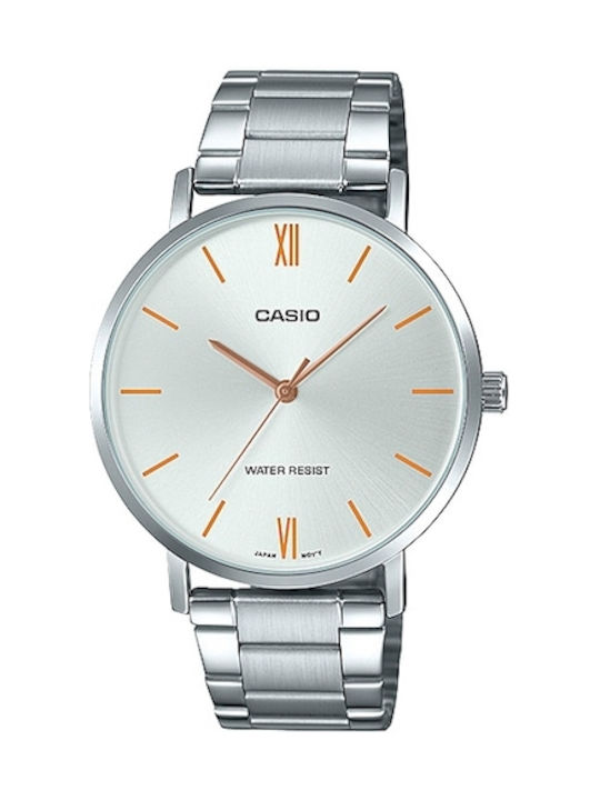 Casio Watch Battery with Silver Metal Bracelet