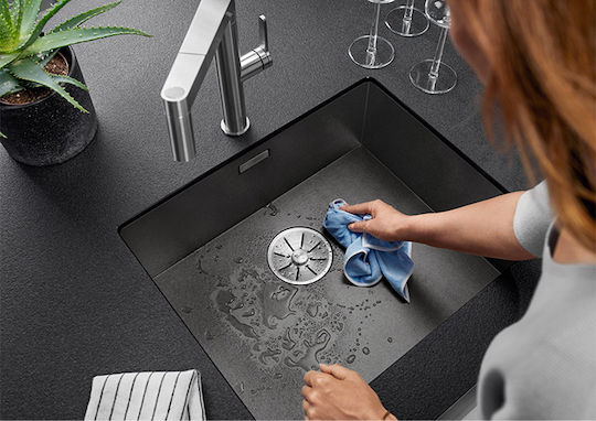 Blanco Zerox 500-U Ένθετος Νεροχύτης Inox Σατινέ Μ54xΠ44cm Dark Steel