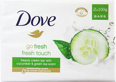 Dove Go Fresh Cucumber & Green Tea Scent Seife Bar für Körper 2x100gr