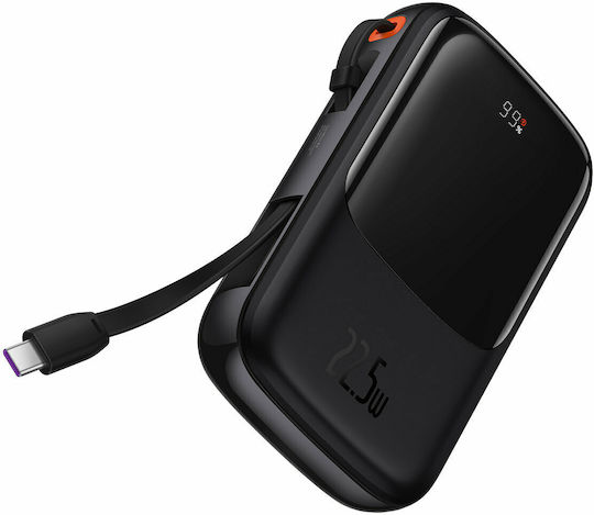 Baseus QPOW Pro Power Bank 10000mAh 22.5W с USB-A порт и USB-C порт Power Delivery / Бързо зареждане 3.0 Черен