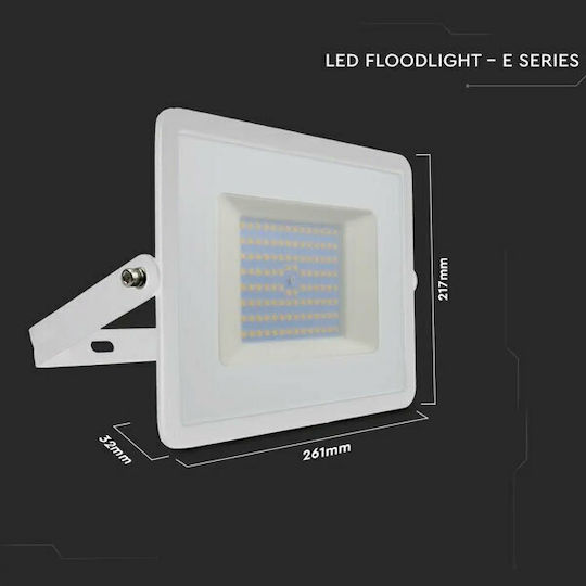V-TAC Rezistent la apă Proiector LED 100W Alb Natural 4000K IP65