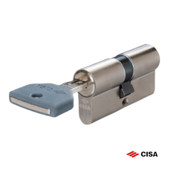 Cisa Lock Cylinder Security 60mm (30-30) with 5 Keys Silver