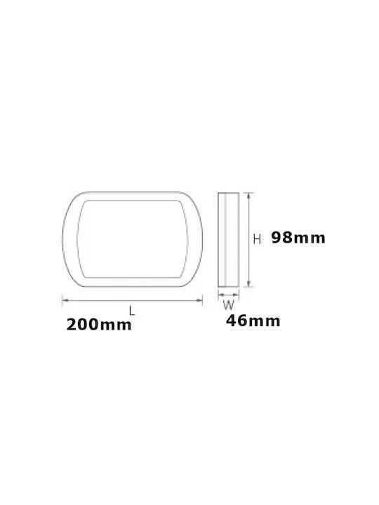Elmark Aplica de exterior montată pe perete LED IP54 15W cu Alb Natural Lumină
