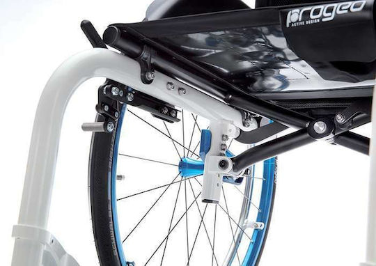Progeo Tekna Advance Rollstuhl Klappbar Leicht Typ 42cm Weiß/Hellblau