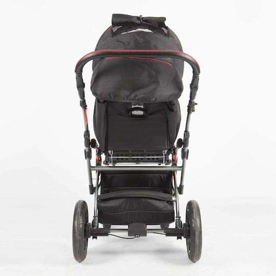 Akces-Med Hippo+ Kinder Rollstuhl Klappbar Besondere Art Größe 2 20cm Graues / Rotes