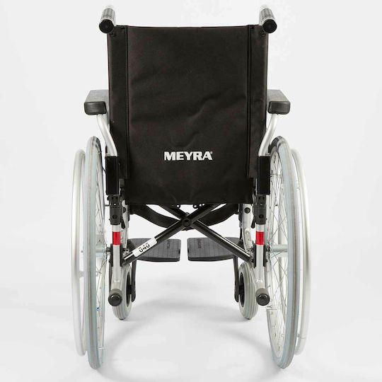 Meyra Budget II 9.050 Αναπηρικό Αμαξίδιο Πτυσσόμενο Απλού Τύπου με Απλή Πλάτη 51cm 9.050 Ασημί