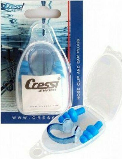 CressiSub Silicone Earplugs for Swimming in Blue Colour DF200180 2 Pieces