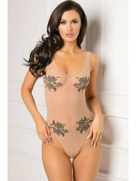 Rene Rofe Romantic Undertones Секси Боди Бежов