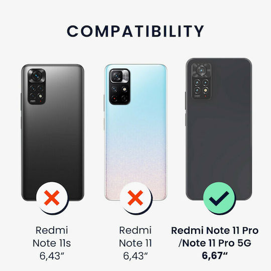 KWmobile Soft Flexible Rubber Back Cover Σιλικόνης 1.3mm Neon Coral (Redmi Note 11 Pro)