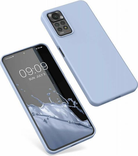 KWmobile Soft Flexible Rubber Umschlag Rückseite Silikon Light Blue Matte (Redmi Note 11 Pro)