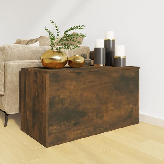 vidaXL Wooden Decorative Trunk Brown 84x42x46cm