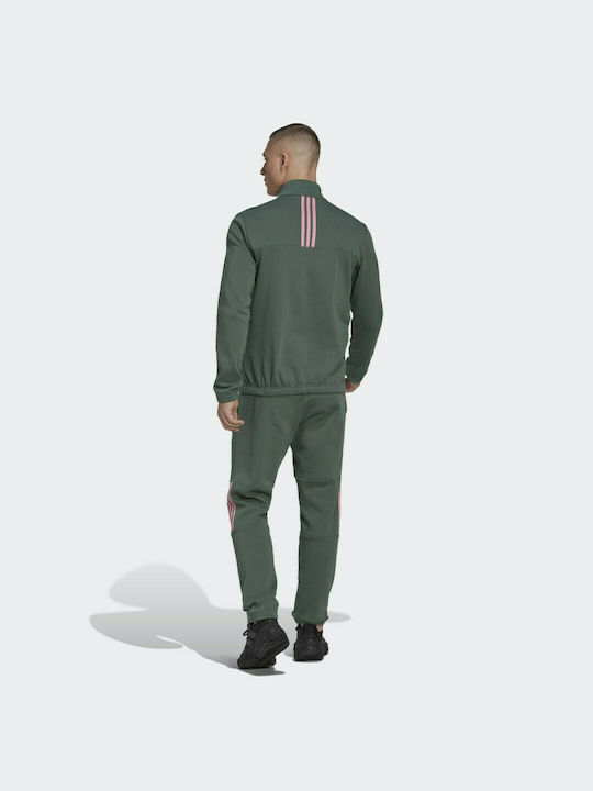 Adidas Set Fleece Sweatpants with Rubber Khaki