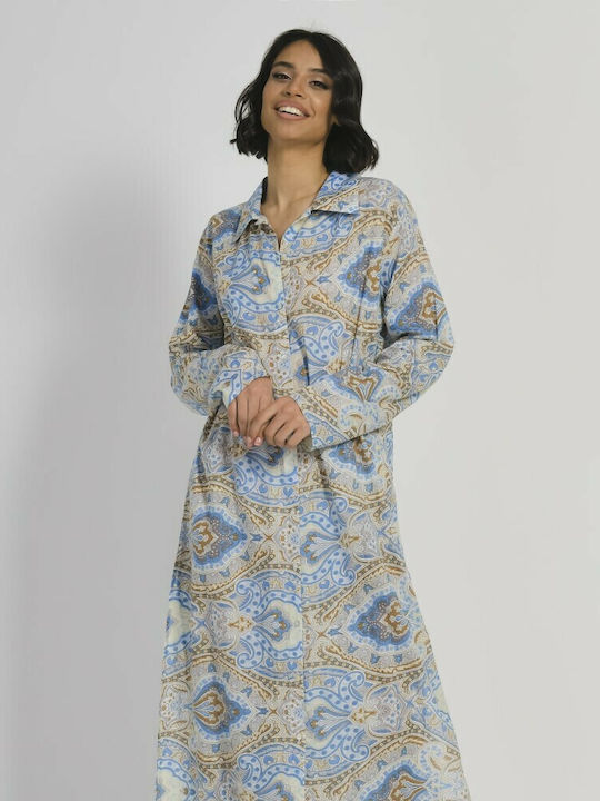Ble Resort Collection Damen Maxi Kleid Strand Blau