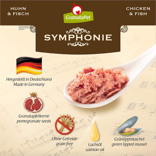 Granata Pet Foods Symphonie No.7 Wet Food for Cats in Cans with Chicken and Fish Grain-Free 200gr