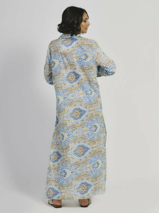 Ble Resort Collection Women's Maxi Dress Beachwear Blue