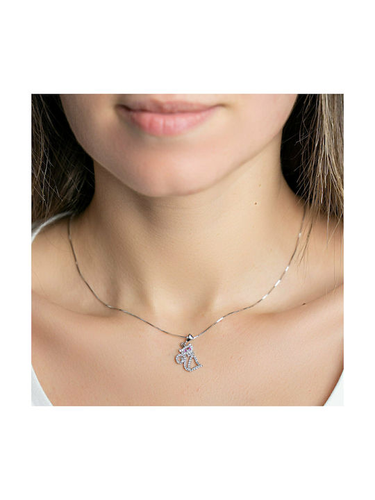 White gold Chain Kids Necklaces Kitten 14K