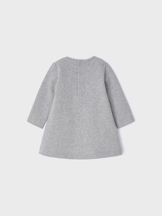 Mayoral Kids Dress Long Sleeve White