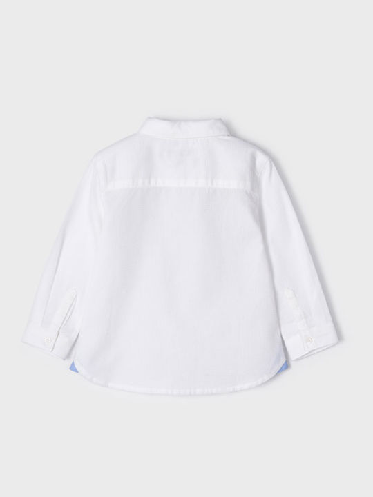 Kids One Color Shirt Long Sleeve White Ecofriends