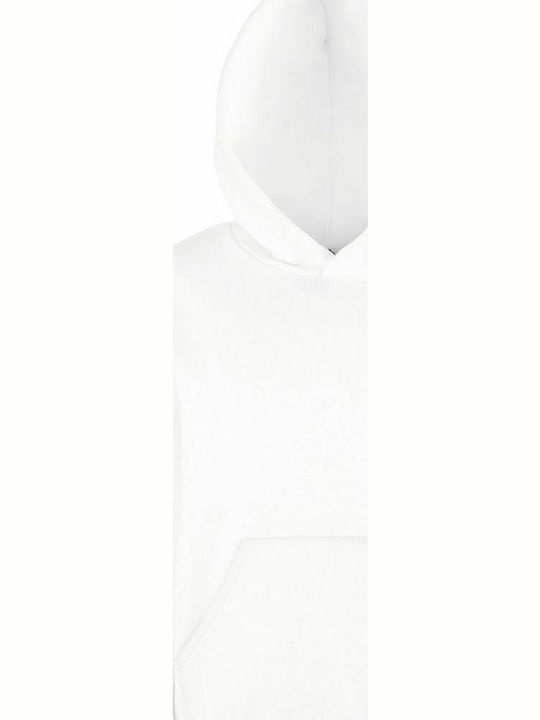 Kids Sweatshirt with Hood and Pockets White