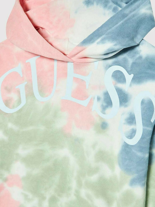 Guess Kids Cropped Sweatshirt with Hood Multicolour