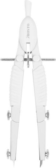 Aristo Topline Metallisch Zirkel mit Spitze und Zirkelscheibe Weiß AR