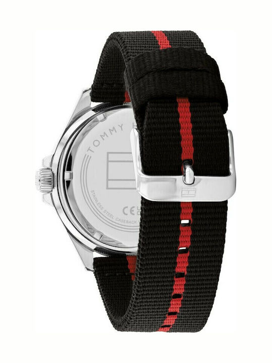 Tommy Hilfiger Logan Мъжки Часовник 43мм На Батерия с Черна Текстилна Каишка