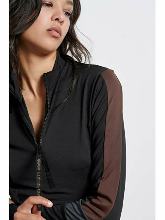 Long Sleeve Bodysuit Beyond Sports Slim Fit Black