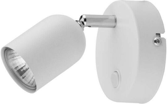 TK Lighting Top Single Spot with Socket GU10 in White Color