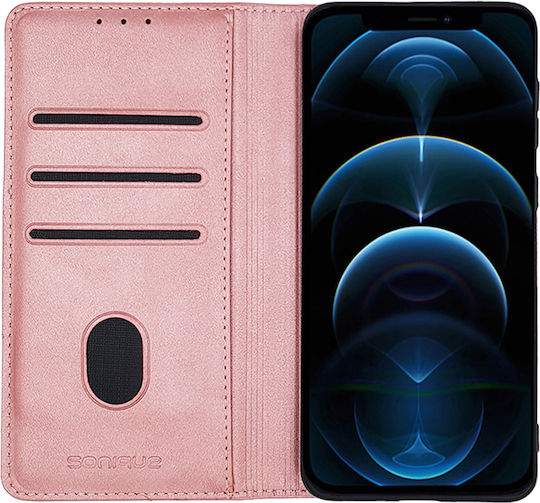 Sonique Vintage Wallet Δερματίνης Ροζ Χρυσό (Huawei Nova 8i / Honor 50 Lite)
