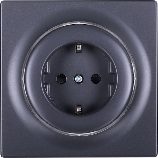 Fibaro Walli N Socket-outlet Type F Einzeln Gemauert Stromsteckdose Schwarz 1Stück