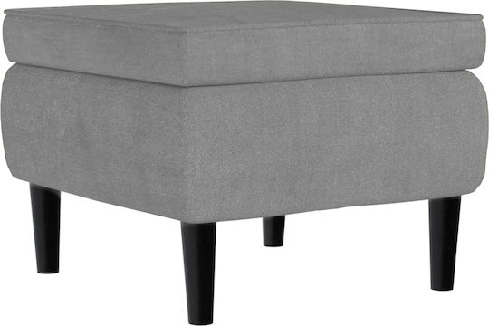 Ohrensessel mit Fußhocker Samt Light Grey 81x90x96.5cm
