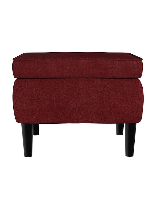 Bergère cu Puf Catifelat Burgundy 81x90x96.5cm