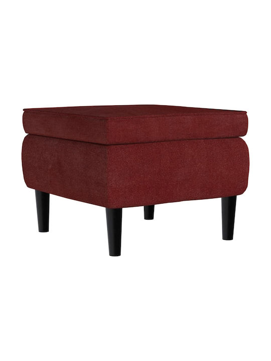 Bergère cu Puf Catifelat Burgundy 81x90x96.5cm