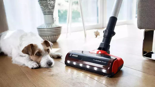 Bosch Unlimited 7 ProAnimal Прахосмукачка 2 в 1 Stick & Ръчна Червено