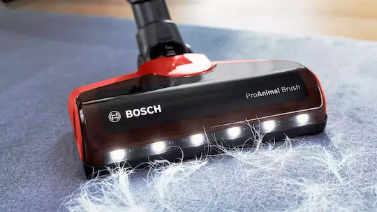 Bosch Unlimited 7 ProAnimal Прахосмукачка 2 в 1 Stick & Ръчна Червено
