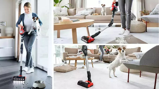 Bosch Unlimited 7 ProAnimal Прахосмукачка 2 в 1 Stick & Ръчна Червено