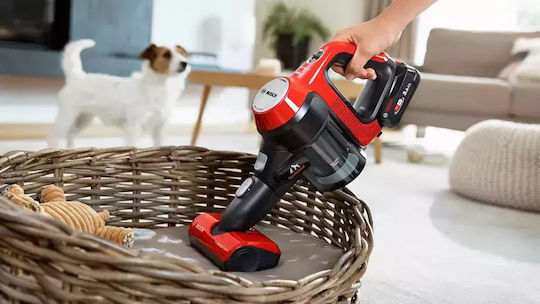 Bosch Unlimited 7 ProAnimal Прахосмукачка 2 в 1 Stick & Ръчна Червено