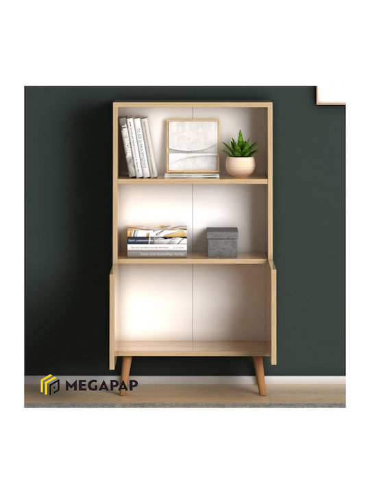 Βιβλιοθήκη Cube Oak 60x24x110εκ.