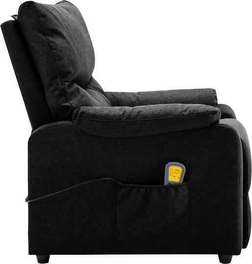 Πολυθρόνα Relax Massage με Υποπόδιο Μαύρη 71.5x93x98cm