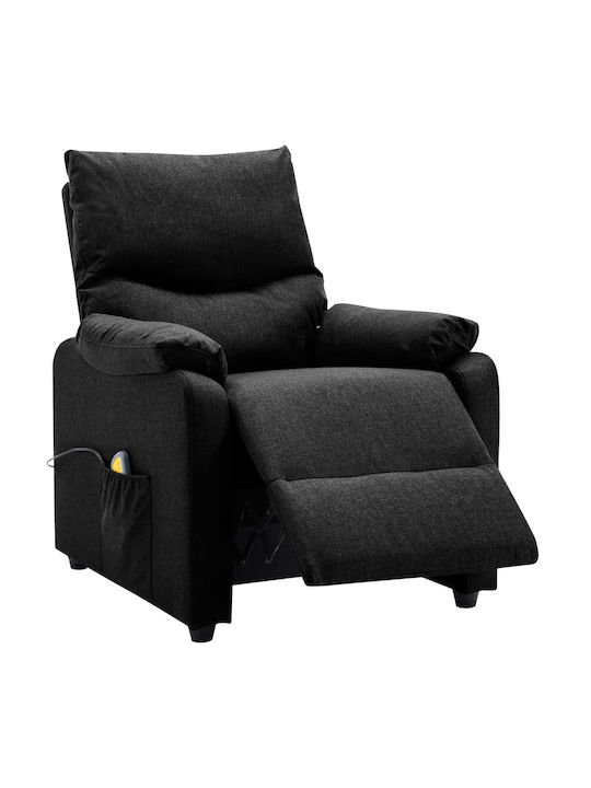 Fotoliu Relax Masaj cu Puf Neagră 71.5x93x98cm