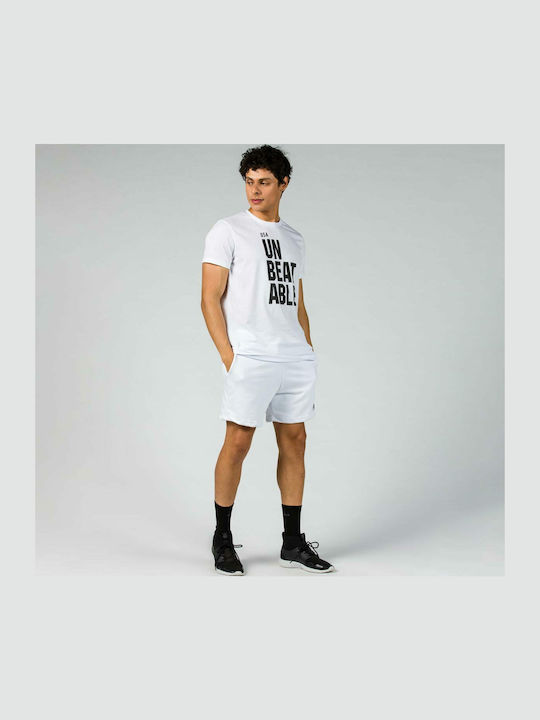 Pantaloni Scurti Barbati Sport Alb