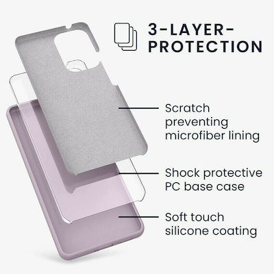 KWmobile Rubberized Coperta din spate Silicon Nude Lilac (Galaxy A53) 57835.236