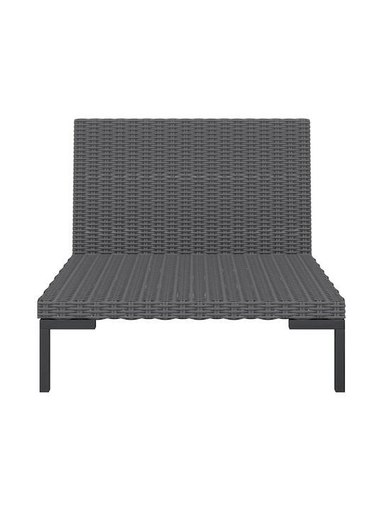 Zweisitziges Sofa Außenbereich Rattan mit Kissen 70x70x61cm